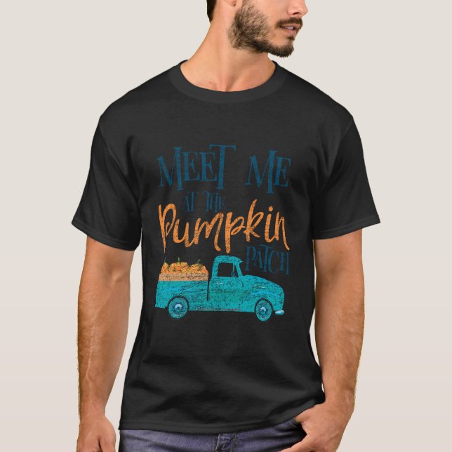 T-shirt Rencontrez-Moi Au Patch Citrouille (Devant)