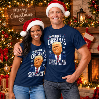 T-shirt Rendez à Noël sa grandeur – Drôle de Noël Trump