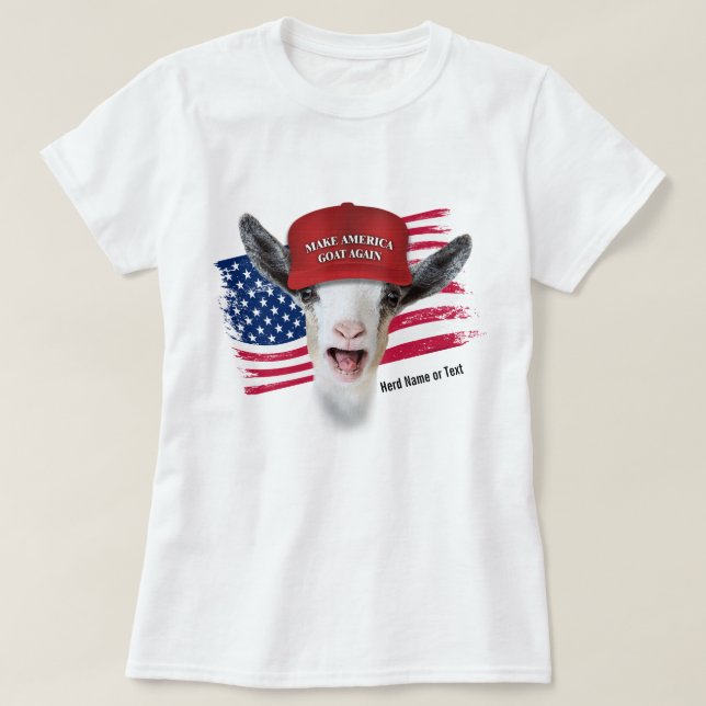 T-shirt Rendre à l'Amérique la chèvre Nain Nigérian (Design devant)