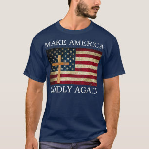 T-shirt Rendre à l'Amérique sa Croix du drapeau américa