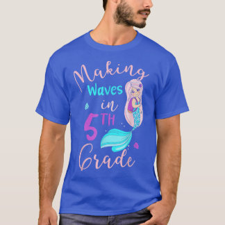 T-shirt Rendre Des Vagues De Sirène De 5E Année À L'École