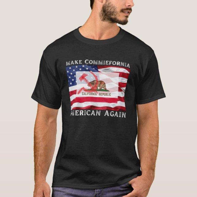 T-shirt Rendre la communauté américaine Arrêtez le communi (Devant)