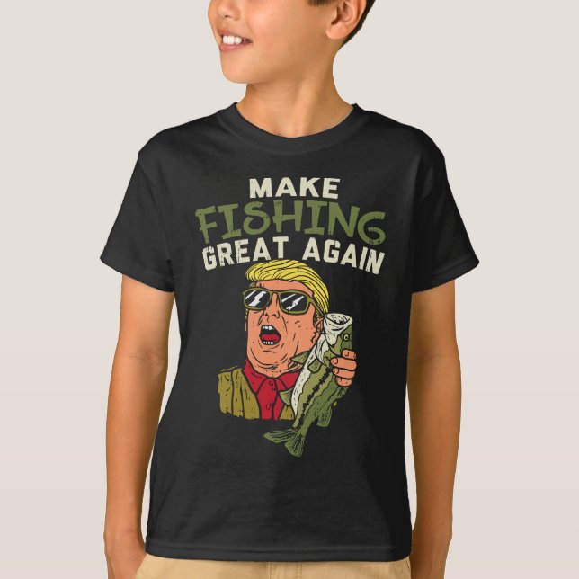 T-shirt Rendre la pêche à la beauté Trump amusant pêcheur  (Devant)