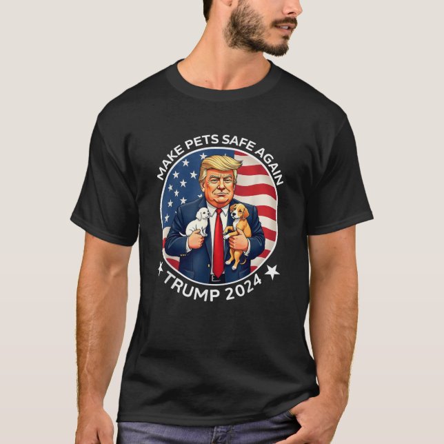 T-shirt Rendre les animaux en sécurité Trump 2024 Funny US (Devant)