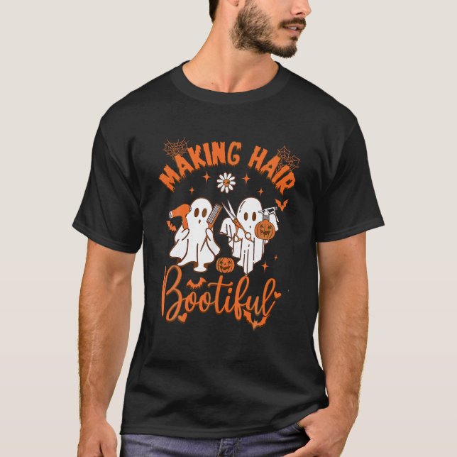 T-shirt Rendre les cheveux botieux amusant Fantôme Fantôme (Devant)