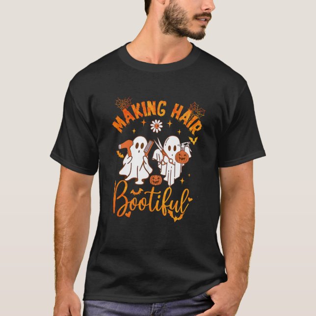 T-shirt Rendre les cheveux botieux amusant Fantôme Fantôme (Devant)