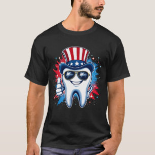 T-shirt Rendre les dents plus grandes 4 juillet Amérique U