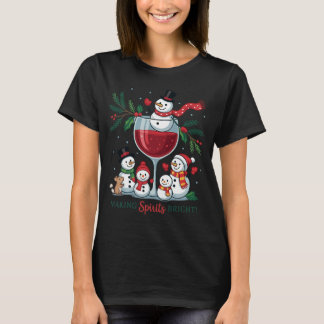T-shirt Rendre les esprits lumineux Verre de vin de bonhom