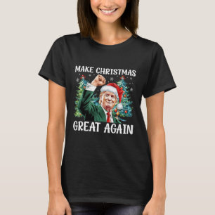T-shirt Rendre Noël super à nouveau drôle Père Noël Trump