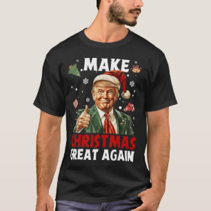 T-shirt Rendre Noël super Père Noël amusant Trump Noël