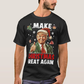 T-shirt Rendre Noël super Père Noël amusant Trump Noël