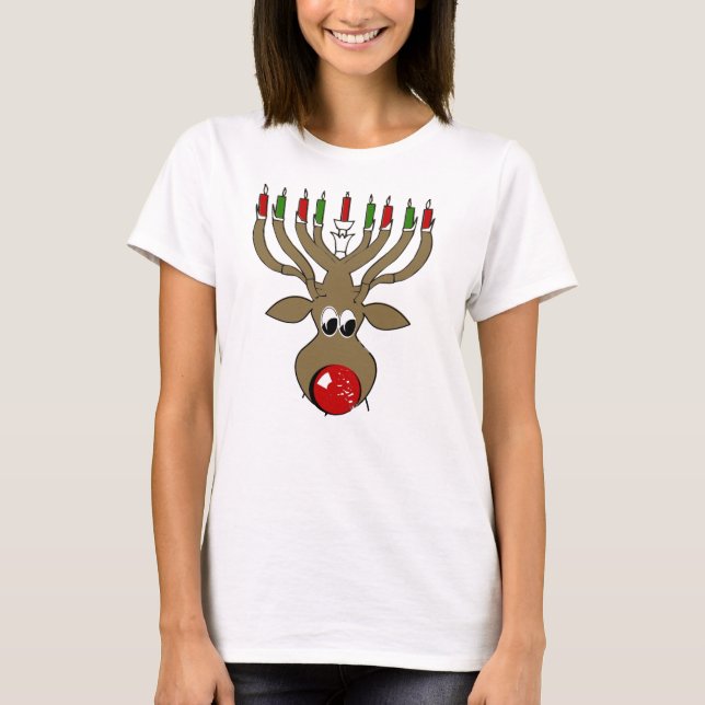 T-shirt Renne de Hanoukka - .png (Devant)