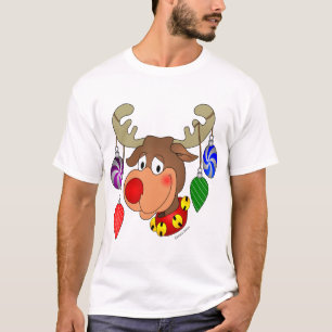 T-shirt Renne de Noël avec des ornements