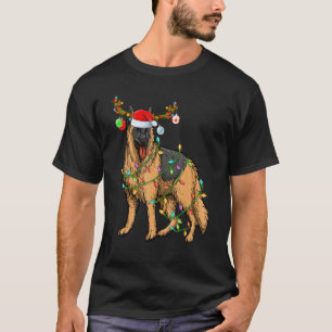 T-shirt Renne de Noël Berger Allemand Chien Lumières de No