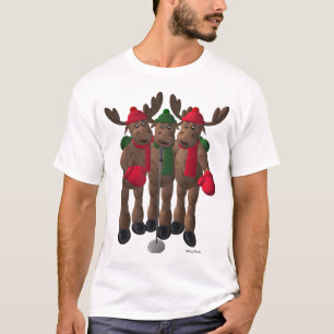 T-shirt Renne lunatique : Les frères d'orignaux