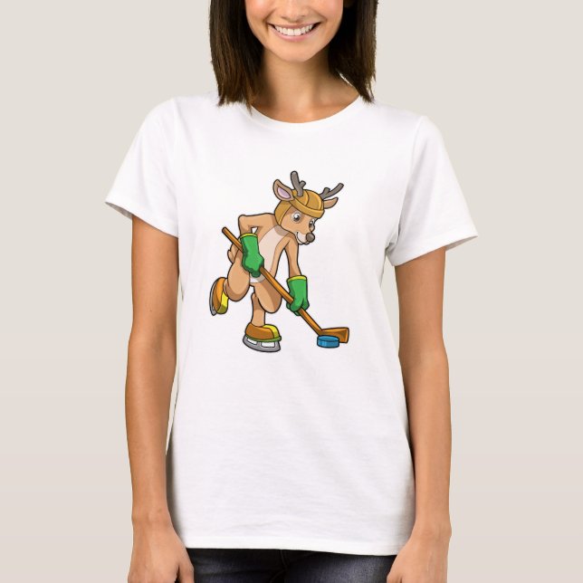 T-shirt Rennes au hockey sur glace avec bâton de hockey su (Devant)