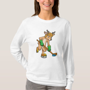 T-shirt Rennes au hockey sur glace avec bâton de hockey su