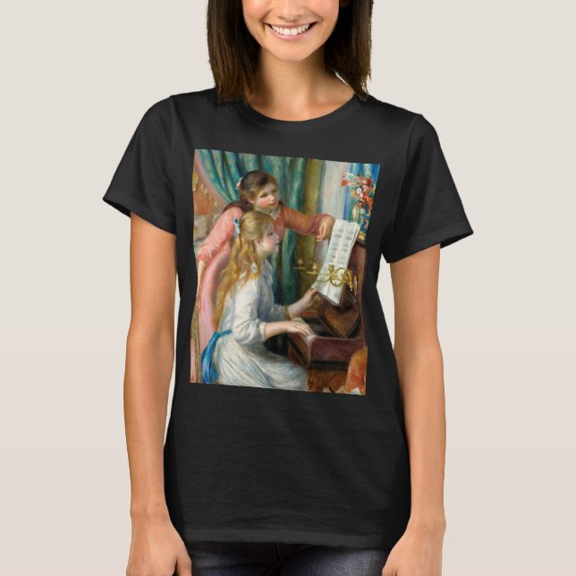 T-shirt Renoir Girls at the Piano Impressionism Painting (Devant)
