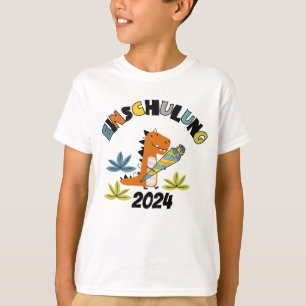 T-shirt Rentree scolaire 2026 - Dino avec cornet de sucre
