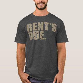 T-shirt Rent's Due work hard bodybuilder haltlifting dis