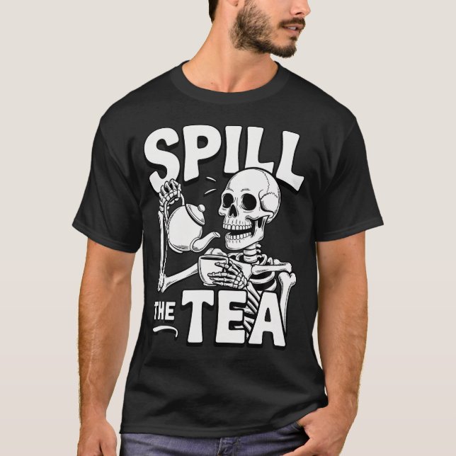 T-shirt Répandre le Thé Drôle de Potins (Devant)
