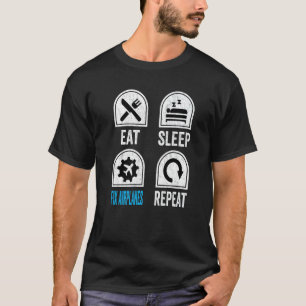 T-shirt Réparer le sommeil Aéronefs Répéter l'appareil Méc