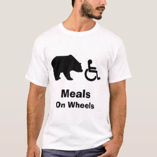 T-shirt Repas sur la pièce en t de fauteuil roulant de