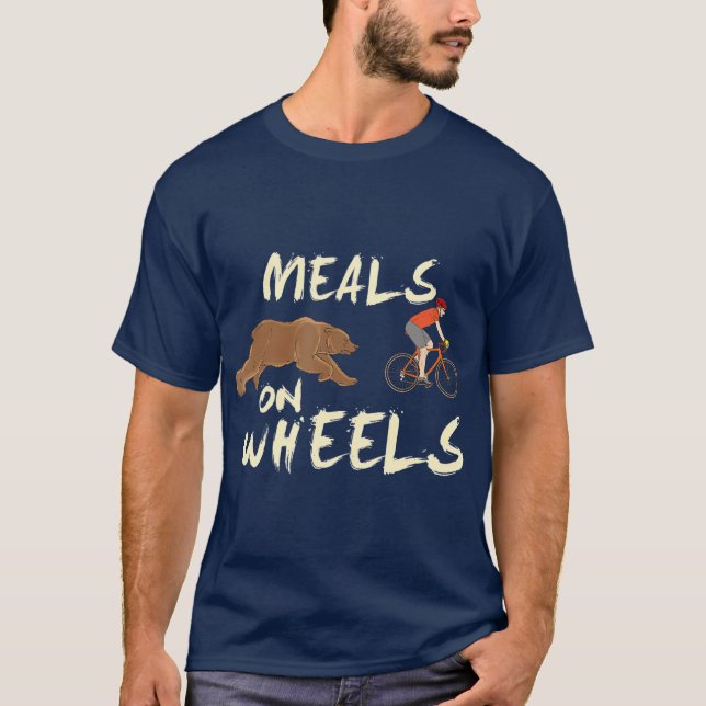 T-shirt Repas sur Roues Cyclisme Conception de la nature p (Devant)