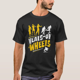 T-shirt Repas sur roues Zombie amusant et carte de skatebo