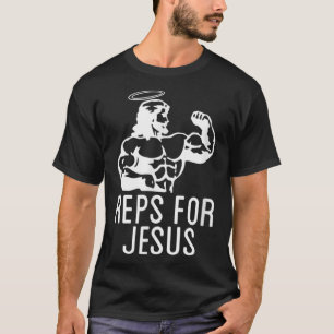 T-shirt Repères Pour Jésus Noir Musculaire Gros Jésus Asce
