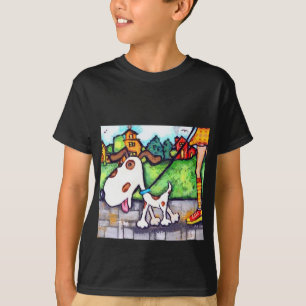 T-shirt Repérez la promenade du chien