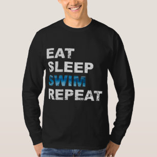 T-shirt Répéter la baignade du sommeil - Un cadeau amusa