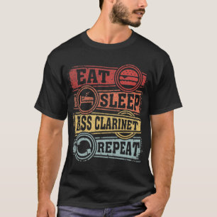 T-shirt Répéter la clarinette basse du sommeil