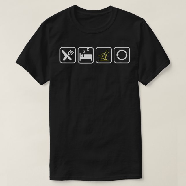 T-shirt Répéter la course de sommeil pour les coureurs et  (Design devant)