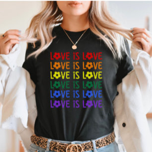 T-shirt Répéter l'amour est l'amour arc-en-ciel LGBTQ+