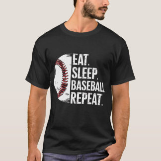 T-shirt Répéter le baseball du sommeil - Design sportif Vi