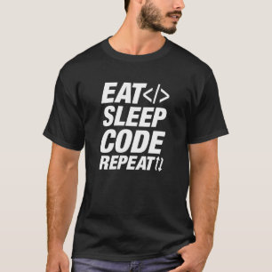 T-shirt Répéter le code du sommeil