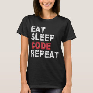 T-shirt Répéter le code du sommeil