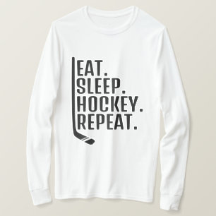  T-shirt Répéter le hockey sur sommeil