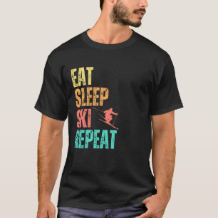 T-shirt Répéter le ski du sommeil