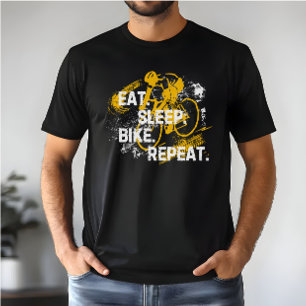 T-shirt Répéter le vélo de sommeil   Cyclisme Vintage rétr