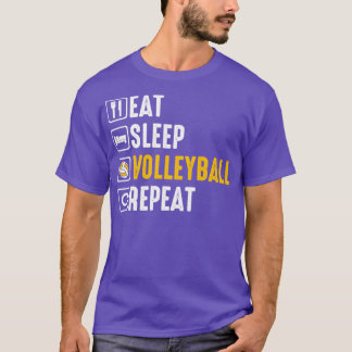 T-shirt Répéter le volley-ball du sommeil