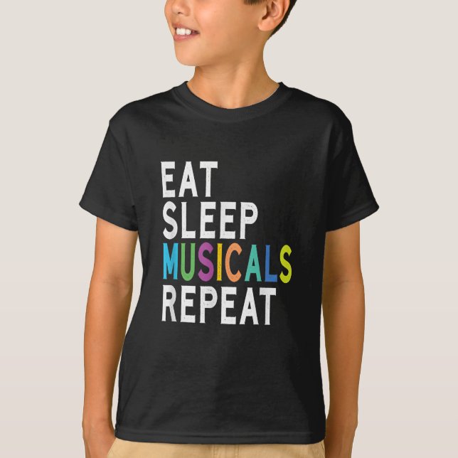 T-shirt Répéter les comédies musicales du sommeil (Devant)