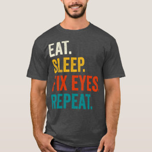 T-shirt Répéter les yeux de correction du sommeil