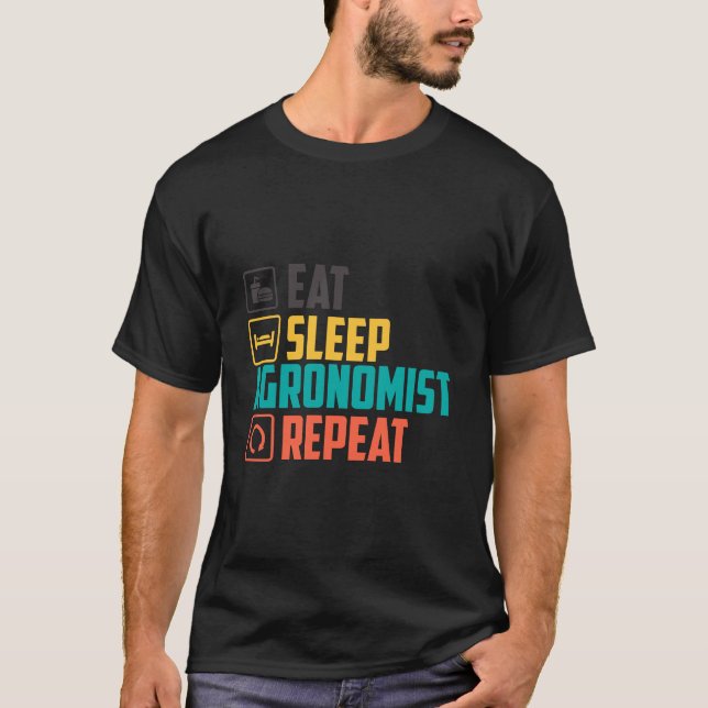 T-shirt Répétition agronomique du sommeil - Agronomie amus (Devant)