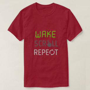 T-shirt Répétition de défilement de réveil - Typographie d