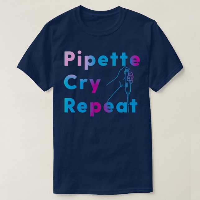 T-shirt Répétition de la pipette PCR (Design devant)