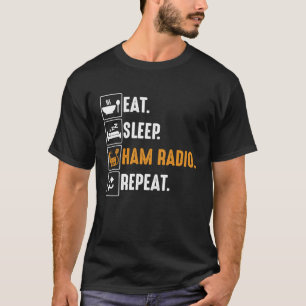 T-shirt Répétition de la radio de jambon du sommeil