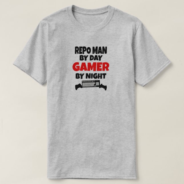 T-shirt Repo Man aime jouer aux jeux vidéo (Design devant)