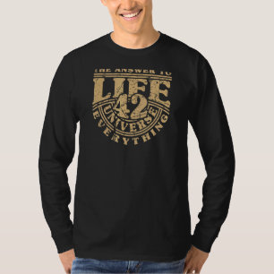 T-shirt Réponse à la vie, l'univers et tout 42 est signifi